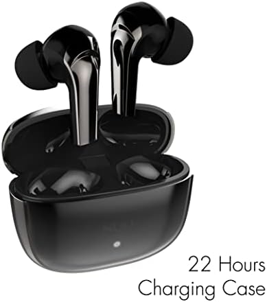 Elevate Your Sound Experience with NUU Buds B Hybrid ANC Earbuds – Cutting-Edge Bluetooth 5.2 for Seamless Connectivity, Triple Microphone Noise Cancellation for Crystal-Clear Calls, IPX4 Sweat-Resistant for Active Lifestyles, and 9-Hour Playtime in Elegant Chrome Black, Perfect for Comfort and Style