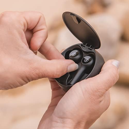 Unleash Your Audio Adventure with Outdoor Tech Ravens True Wireless Earbuds – Low Latency Bluetooth Headphones for Sports and Travel – High-Fidelity Sound, Built-in Microphone, and Rechargeable Case for Enhanced Portability – Ideal for Outdoor Enthusiasts Seeking Seamless Device Compatibility and Comfort