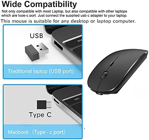 Premium Wireless Mouse for Mac and Windows – Ergonomic, Rechargeable, and Silent Click Design for Enhanced Productivity on Mac Book, Chromebook, and PC – Ideal for Travel and Home Office Setup – Durable and High-Precision Tracking