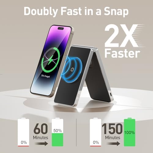 2025 Advanced 3-in-1 Magnetic Wireless Mag-Safe Charging Station for i Phone 16/15/14/13/12 Pro Max, Effortless Charging Stand for Apple Watch & Air Pods – Fast Max Power-Up for Tech Enthusiasts, Ideal Gift for Men