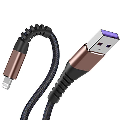 MFi Certified 16 ft Lightning Cable – 2 Pack Extra Long i Phone Charger for Ultimate Charging Flexibility, Fast Data Transfer, Durable Braided Design, Compatible with i Phone 12/11/11 Pro/11 Max/X/XS/XR/XS Max/8/7/6/5 S/SE and i Pad Mini/Air – Enhanced Performance in Blue