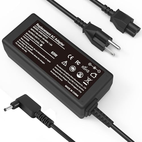 Reliable 65 W Acer Laptop Charger – Optimized Power Cord for Aspire, Chromebook, and Swift Models with Enhanced Compatibility and Speed – 19 V 3.42 A AC Adapter with Slim Tip Design for Efficient Charging and Dependable Performance – Perfect Replacement for N15 Q8, N15 Q9, A515 Series, and More – Experience Unmatched Reliability and Convenience with Our Premium Charger – 100% Satisfaction Guarantee Included for Peace of Mind