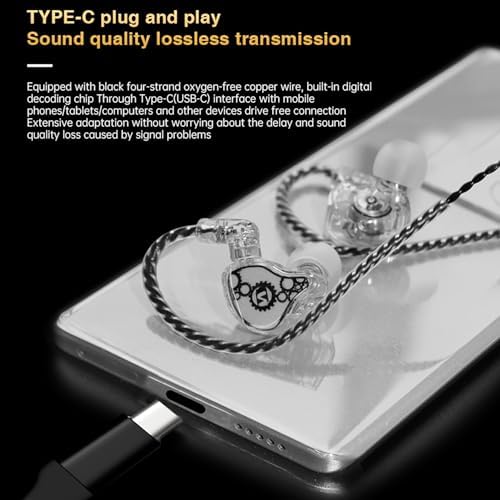 ND Venus High-Fidelity In-Ear Monitor Headphones – Premium Wired Earbuds Featuring 10 mm Dual Magnetic Drivers for Superior Audio Clarity – Ergonomically Designed for Comfort with Detachable Cable and Integrated Mic – Ideal for Gamers and Audiophiles – Versatile 3.5 mm Compatibility for Seamless Sound Connection – Perfect for Extended Listening and Immersive Gaming Experiences