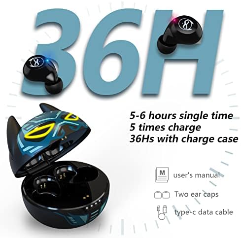 Kids’ Bluetooth 5.1 Wireless Earbuds – Adorable Waterproof Earphones with Dual Mics, 36-Hour Playtime, Hi-Fi Stereo Sound, and Gaming Mode – Perfect for Active Young Listeners and Learning on the Go