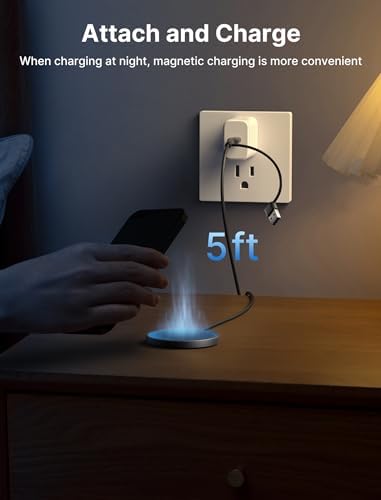 JSAUX 15 W Mag-Safe Wireless Charger Duo – Fast Charging Magnetic Pad for i Phone 16/16 Plus/16 Pro/16 Pro Max/i Phone 15/14/13/12 Mini and Air Pods – Dual Pack for Ultimate Compatibility and Portability, Sleek Black Design for Effortless Power-Up