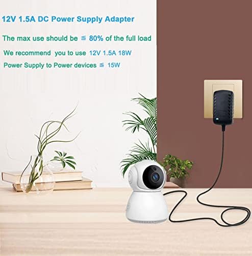 High-Efficiency 12 V 1.5 A Switching Power Supply Adapter – Versatile AC to DC Converter (100-240 V, 50-60 Hz) for LED Lighting, Electronics & More – 18 W Output with 5.5 mm x 2.5 mm Connector – Reliable & Durable Performance for Everyday Use
