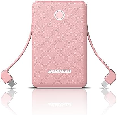 Compact 6000 m Ah Portable Power Bank with Built-in Cable – Lightweight Fast Charging External Battery for i Phone and Android – Ultimate Travel Companion for On-the-Go Charging Efficiency