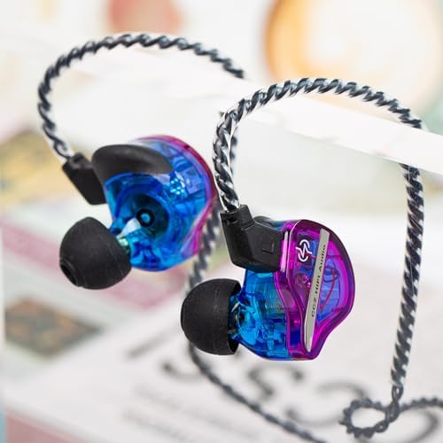 CCZ DC02 Hi-Fi In-Ear Monitors – Premium Wired Earbuds for Musicians and Audio Lovers – Cutting-Edge Dual Magnetic Circuit Technology for Superior Sound Clarity and Noise Isolation – Robust 4 N OFC Cable for Enhanced Durability – Perfect for Studio Use, Live Performances, and Everyday Listening (Sleek Black, No Microphone) – Transform Your Music Experience with Unmatched Fidelity