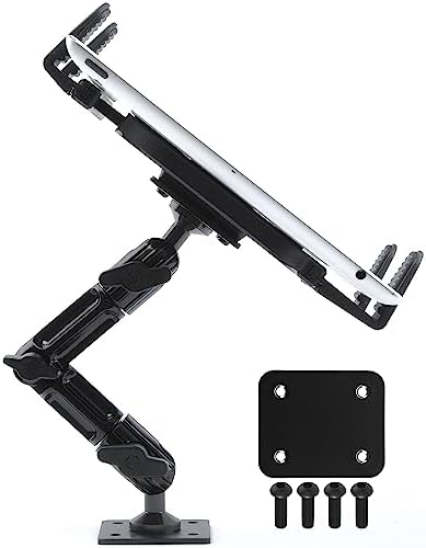Tackform Enduro Series Heavy-Duty Drill Base Tablet Mount – Unmatched Stability for i Pad and Tablets in Trucks & Workspaces | ELD Compliant, 360° Rotation, Compatible with i Pad Mini, i Pad Pro 12.9, Galaxy S, Surface Pro, and Switch – Engineered for Professionals Seeking Precision and Convenience