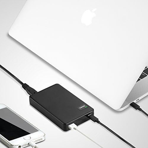 60 W USB Type-C Laptop Charger – Dual Port AC Power Adapter for Mac Book Pro, HP Spectre, Chromebook & More – Fast Charging & Universal Compatibility for All Devices – Compact Design for Travel & Home Use – Built-in Safety Microchip for Enhanced Protection