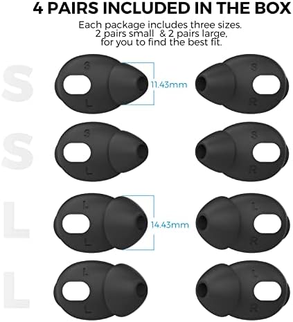 Aha Style Premium Silicone Ear Tips for Air Pods 3 (2021) – 3 Pairs in Large, Medium, and Small Sizes for Maximum Comfort and Noise Isolation – Ideal Apple Air Pods Accessories for Audiophiles Seeking Superior Sound Quality and Enhanced Listening Experience
