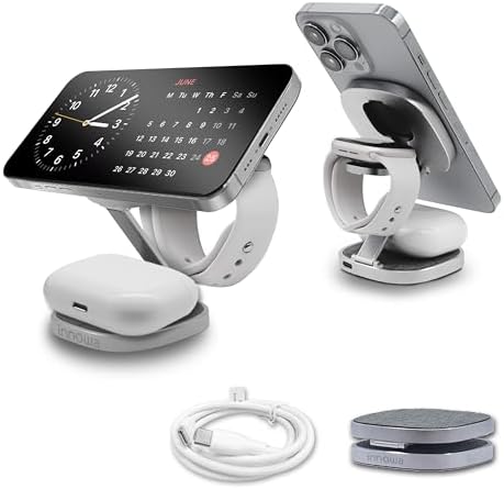 Ultimate 3-in-1 Wireless Travel Charger for Apple Devices – Fast, Safe, and Adjustable Power Hub for i Phone, Apple Watch & Air Pods – Compact, Durable Design Perfect for On-the-Go Charging