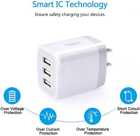 Rapid Charge Cube: High-Performance USB Wall Adapter (3.1 A) for i Phone & Samsung Devices – Compact Multi-Port Charger with Enhanced Safety Features for On-the-Go Convenience and Universal Compatibility