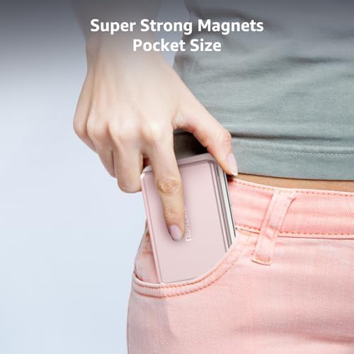 Magnetic Portable Charger – 10,000 m Ah Wireless Power Bank with 20 W PD Fast Charging for i Phone 16/15/14/13/12 & Air Pods – Durable Alloy Design for Effortless Travel & Seamless Compatibility – Sleek Black Finish for Modern Aesthetics