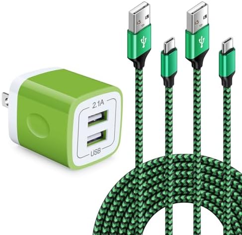 Ultimate Fast Charging USB Wall Charger Block with Dual Ports & 3 Pack 6 ft Type C Cables – Ideal for Samsung Galaxy S24/S23/S22/S21, i Phone 16/15, Google Pixel 9/8 Pro – Enhanced Compatibility & Speed for All Your Devices
