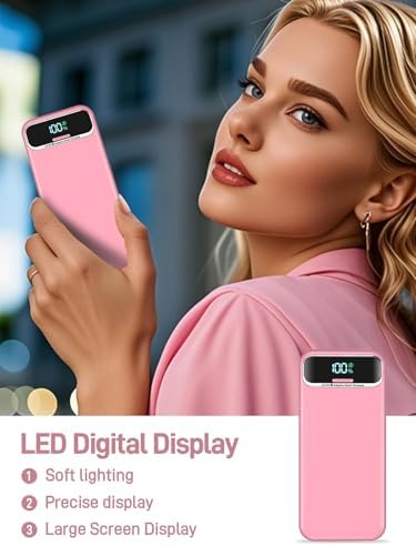 Ultimate 20,000 m Ah Portable Charger with Built-in Cables & AC Plug – Super Fast PD20 W & SCP22.5 W USB-C Power Bank for Quick Device Charging – LED Display & Universal Compatibility for i Phone, Samsung & More – Essential Travel Accessory for On-the-Go Power Solutions