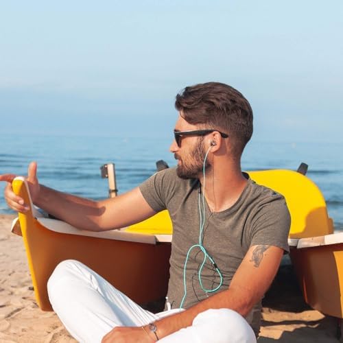 LUDOS Clamor Wired Earbuds – Premium Noise-Isolating In-Ear Headphones with Memory Foam Tips, Built-in Microphone, 5-Year Warranty – Perfect for i Phone and Samsung Users, Ideal for Students and Small Ears in Stylish Pink – Ultimate Sound Quality and Comfort for Everyday Use