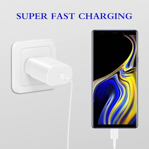 Experience Unmatched Fast Charging with the GUUSMART 2-Pack 25 W Type C Charger & 6 ft USB C Cable – Ideal for Galaxy S23 Ultra, i Phone 15 Series & More – Compact, Lightweight, and Sleek Black Design for On-the-Go Efficiency – Power Up to 3 x Faster with Enhanced Compatibility and Durability
