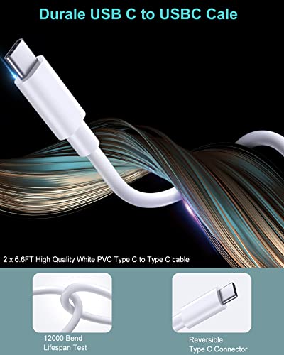 Dual USB-C Fast Car Charger 36 W 2-Pack with PD3.0 & QC3.0 – Includes 6 FT C-C Cables for Galaxy S24/S23/S22/S21, Pixel 6 & i Phone 11 Pro Max to 16 – Ultimate Compatibility & Speed for On-the-Go Charging Solutions