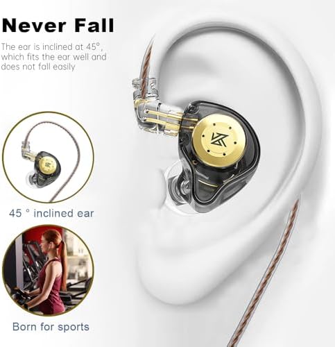 Elevate Your Audio Experience with QKZ-ODIN High-Fidelity Gaming Earbuds – Premium Wired In-Ear Monitors Featuring Enhanced 10 mm Dynamic Driver for Rich Deep Bass and Crystal-Clear Sound | Customizable Detachable Cable for Personalized Use | Perfectly Designed for Gaming, Music Enthusiasts, and Conference Calls – Ultra-Lightweight Ergonomic Build for All-Day Comfort and Enhanced Focus