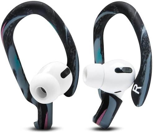 Patented WC Hook Z – Upgraded Over-Ear Hooks for Air Pods Pro 1, 2 & Air Pods 1, 2, 3 | Secure Fit Earbud Accessories with Unique Left & Right Design | Two Size Pairs Included | Winter White | Premium Quality by Wicked Cushions for Maximum Comfort and Stability