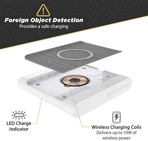 Scosche BLQP-XTSP Base Lynx Modular Qi-Certified Wireless Charging Hub – Fast, Customizable Charging Solution with Safety Features for Home and Office – Sleek Design for Effortless Device Powering and Enhanced Compatibility