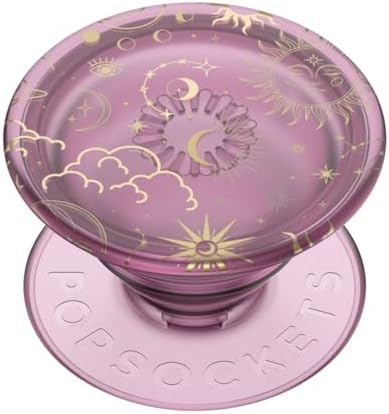 Mag Safe-Compatible Glitter Pop Socket Phone Grip & Stand – Stylish Clear Kickstand for Secure Wireless Charging and Effortless Media Viewing, Essential Cute Accessory for Enhanced Mobile Experience