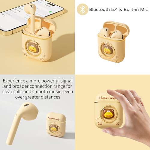 Black Panda Wireless Earbuds – Stylish Bluetooth 5.4 Sports Headphones with IPX4 Waterproof Technology, Perfect for Active Lifestyles, Travel, and School – Ideal for All Ages with Built-in Mic for Hands-Free Calls and Comfort Fit