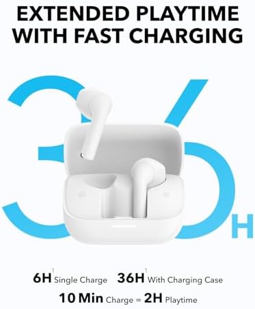 Anker Soundcore K20 i Bluetooth 5.3 Earbuds – Premium Semi-In-Ear Design with 36-Hour Playtime, Quick Charge Feature, Dual-Mic ENC for Superior Call Clarity, Custom EQ via App, IPX5 Water-Resistant Rating, Ergonomic Comfort for All-Day Listening – Transform Your Audio Journey