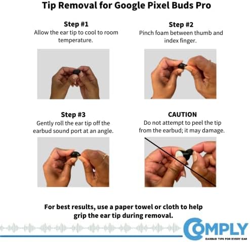 Transform Your Audio Experience with Comply Memory Foam Earbud Tips for Google Pixel Buds Pro (1 st Gen) – Unmatched Comfort & Noise Isolation in Black (S/M/L) – 3 Pairs for Enhanced Listening Enjoyment and Secure Fit