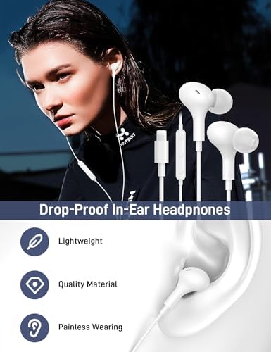 Transform Your Sound Experience with i Mangoo MFi-Certified Lightning Wired Earbuds – Magnetic In-Ear Headphones Featuring Exceptional Hi-Fi Bass, Customizable Comfort with 3 Ear Tip Sizes, and Advanced Noise Isolation Technology for i Phone 14 Plus, 13, 12, 11 Pro Max – Ideal for Active Lifestyles, Daily Routines, and Relaxation Moments