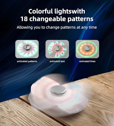 Elevate Your Sound Experience with King Lucky Light-Up Fidget Spinner Wireless Earbuds – Advanced Bluetooth 5.3 Connectivity, 30-Hour Extended Playtime, Exceptional Noise-Cancellation for Deep Immersion, Compact Design for Ultimate Portability, and Innovative Stress-Relief Fidget Feature for Fun On-the-Go Listening