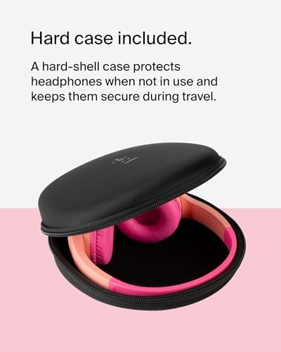 Belkin Sound Form Mini Kids Wireless Bluetooth Headphones – Safe 85 d B Volume Control, 30-Hour Playtime, Built-In Microphone – Lightweight On-Ear Style for i Phone, i Pad, Fire Tablet & More – Ideal for Learning, Entertainment & Safe Listening