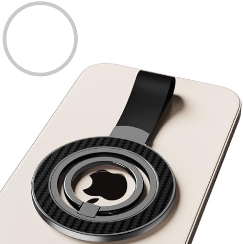 Mag Safe Universal Phone Grip & Kickstand for i Phone 12-16 Pro Max – Versatile Double-Sided Magnetic Holder for Secure Handling & Hands-Free Viewing in Gym, Kitchen & Beyond – Sleek Black Silicone Design for Stylish Convenience and Optimal Performance
