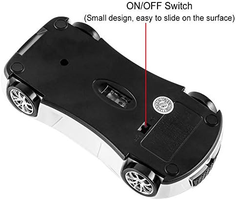 Sleek Yellow Wireless Car Mouse – Cool Sports Car Design for Enhanced Precision with 1600 DPI Optical Technology | Lightweight & Portable USB Receiver Mouse for Laptops, PCs, and Travel | Perfect Gift for Tech Lovers and Professionals