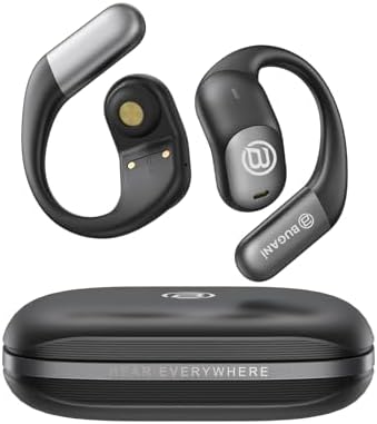 Discover the BUGANI 2025 Bluetooth 5.4 Open Ear Headphones – The Ultimate Sports Earbuds with 75-Hour Battery Life, Cutting-Edge Dual-Mic ENC Noise Cancellation, and IPX5 Water Resistance for Active Lifestyles. Experience Freedom with Enhanced Connectivity and 360° Head-Tracking Spatial Audio for Immersive Sound. Enjoy Uninterrupted Listening and Crystal-Clear Calls, Perfect for Workout Enthusiasts and Daily Commuters. Lightweight, Comfortable Design Ensures Extended Use Without Compromise on Awareness. Elevate Your Audio Journey with These Durable, Water-Resistant Earbuds that Combine Modern Technology with Practicality. Ideal for Music Lovers and Fitness Fanatics Alike, the BUGANI 2025 is Your Gateway to Superior Sound and Comfort, Wherever Life Takes You.
