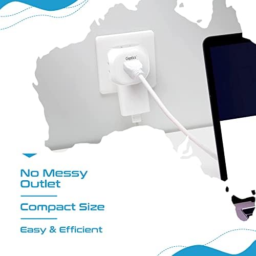 Ultimate Compact Travel Power Adapter for UK & Ireland – Dual USB & USB-C Fast Charger with 3.1 A Output – Type G Plug Converter for Seamless Global Connectivity in Hong Kong, England, Dubai, and Saudi Arabia – Safe, Efficient Design for Smart Travelers
