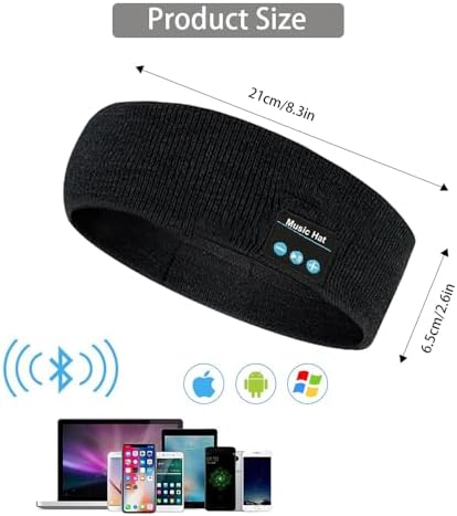 Wireless Bluetooth Sleep Headband Headphones – Ultra-Thin HD Speakers for Comfort and Quality Sleep, Perfect for Meditation, Travel, and Active Lifestyles – Enhance Your Sleep and Focus with Premium Sound