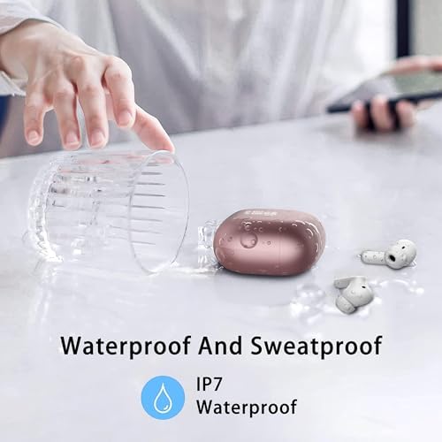 Premium Bluetooth 5.3 Wireless Earbuds with Deep Bass and 40-Hour Playtime – IP7 Waterproof In-Ear Headphones Featuring 4 HD Microphones for Crystal-Clear Calls and Ergonomic Comfort – Ideal for Android & i OS Users in Vibrant Green