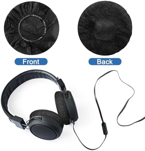 200 Disposable Headphone Earpad Covers – Hygienic Non-Woven Stretchable Accessories for On-Ear Headphones (3.54″) – Essential Sanitary Solution for Clean Listening Environments
