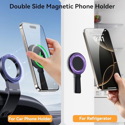 Magnetic Phone Ring Holder Grip – Ultimate Smartphone Accessory for Enhanced Stability & Hands-Free Viewing | Compatible with i Phone 16 Pro Max, 15, 14, 13, 12 & DJI Osmo Mobile Series | Ergonomic Design for One-Handed Use & Secure Grip | Durable, Lightweight & Easy Installation | Ideal for Texting, Selfies, Gaming & Video Calls