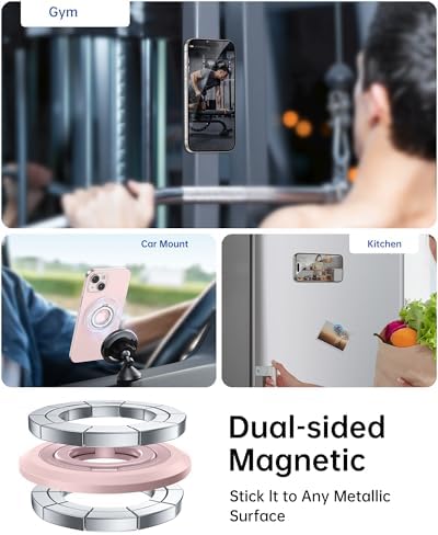 Syncwire Magnetic Phone Ring Holder – Titanium Alloy Kickstand for i Phone 12-16 Pro Max & Compatible Android Devices – Ergonomic Design, Enhanced Mag Safe Stability, Lightweight Grip for Ultimate Hands-Free Convenience