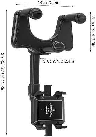 Elevate Your Driving Safety with the Demeras Rearview Mirror Phone Holder – Versatile Smartphone Cradle for Seamless Navigation – Effortless Tool-Free Installation, Rugged Durability, and Wide Compatibility for All Vehicle Types – Enhance Your Hands-Free Experience on the Road