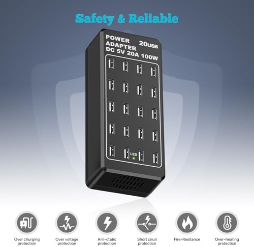 50 W High-Speed USB Charging Station with 12 Type-C Ports – Ultimate Multi-Device Power Hub for i Phone 13/14/15/16, Tablets, Smartwatches, and More – Fast, Efficient, and Safe Charging Solution for Home, Office, and Travel