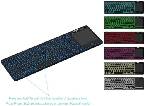 Elevate Your Smart Home Experience with the Arteck Universal Backlit Bluetooth Keyboard – 7-Color Customizable Illumination, Integrated Touchpad & Effortless Media Control for TVs, Laptops, Tablets & More – Ultimate Compatibility & Portability for All Your Devices