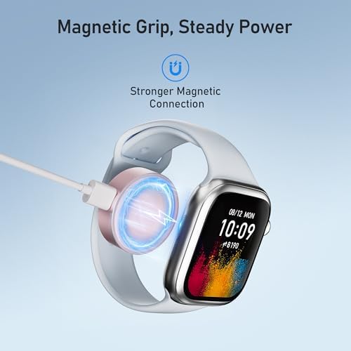Elevate Your Charging Experience with the Elebase Ultra-Fast Magnetic Portable Apple Watch Charger – Seamless Wireless Solution for Series 10, 9, 8, 7, 6, Ultra 2 & SE – USB-C & i Phone Compatible – Lightweight, Durable, and Perfect for On-the-Go Power Management and Efficiency
