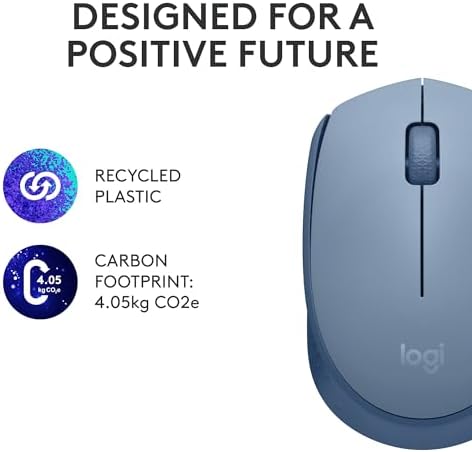 Logitech M170 Wireless Mouse – Ultra-Responsive Optical Tracking, Ambidextrous Design for All Users, 2.4 GHz USB Mini Receiver, 12-Month Battery Life, Perfect for PC, Mac & Laptop – Elevate Your Productivity with Seamless Wireless Freedom