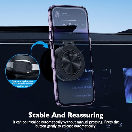 Revolutionize Your Driving Experience with the Electric Vacuum Magnetic Car Phone Mount – 360° Rotating Holder for Optimal Viewing, Universally Compatible with All Phones, Strong Suction for Smooth Surfaces, Effortless Installation & Enhanced Safety in Every Journey – Sleek Black Design for Any Car Interior