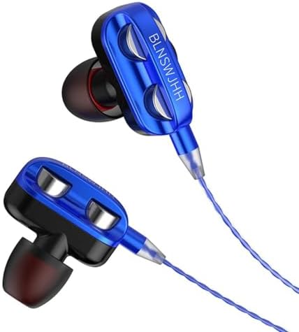 Premium Wired Earphones with Microphone for Active Lifestyles – Noise Cancelling In-Ear Headphones with Deep Bass Stereo Sound for Workouts, Gaming, and Clear Calls (Black) – Versatile Compatibility and Ergonomic Comfort