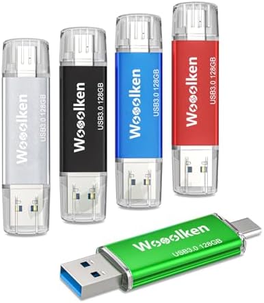 Wooolken 32 GB USB C Flash Drive 2 Pack – Versatile Dual USB 3.0 OTG Memory Stick for i Phone 16/15, Android Devices & Computers – High-Speed Data Transfer, Compact & Durable for On-the-Go Storage Solutions